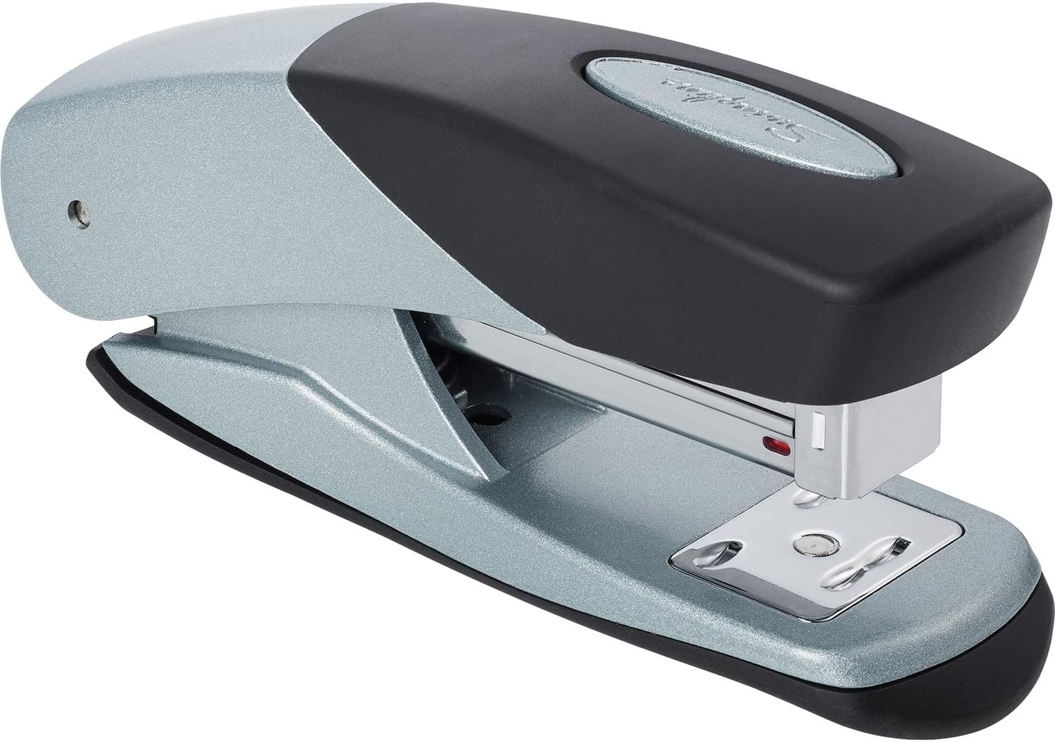 Stapler Half Strip - Compact Metal Stapler for 25 Sheets,