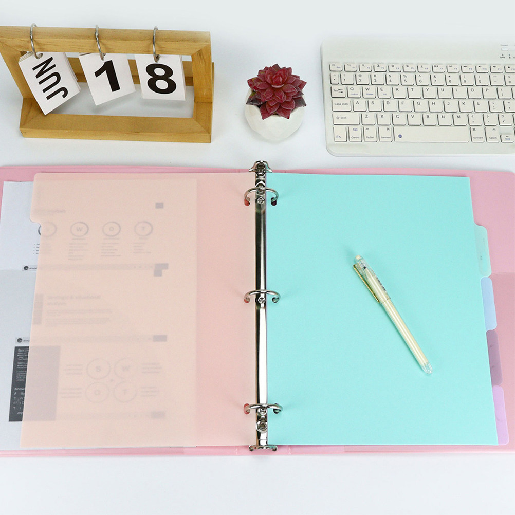 Tab Divider A4 - 1Set Binder Dividers A4 Size Frosted