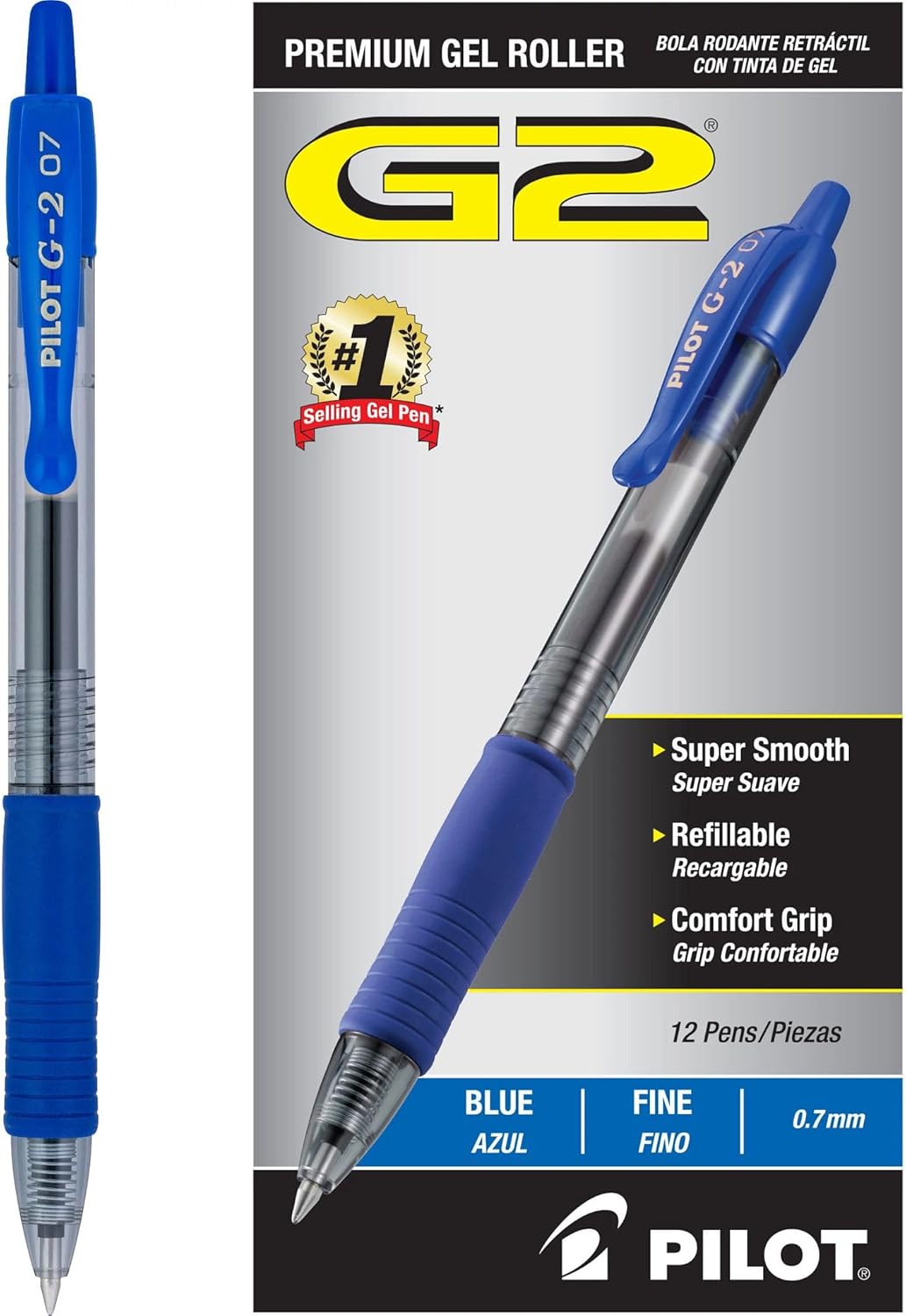 Gel Refill Pack - Premium Retractable Gel Pens, Fine Point,