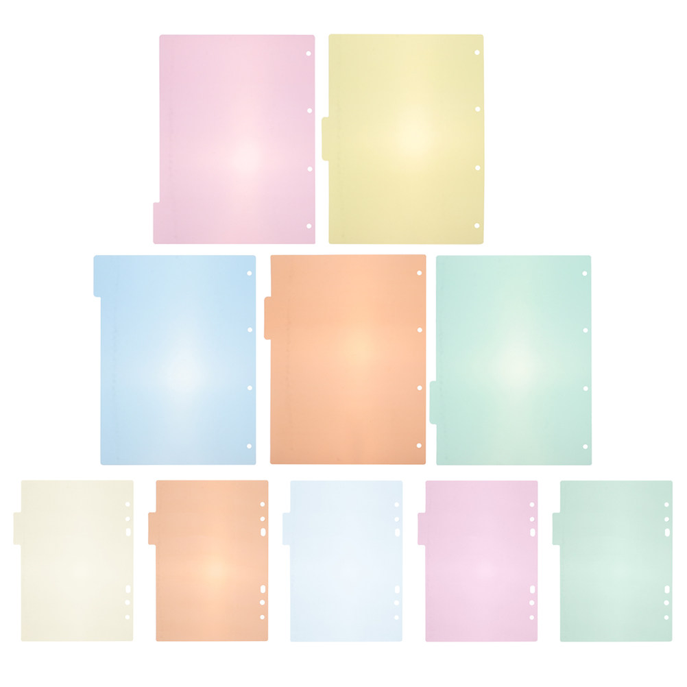 Tab Divider A4 - 1Set Pastel Binder Dividers Plastic and