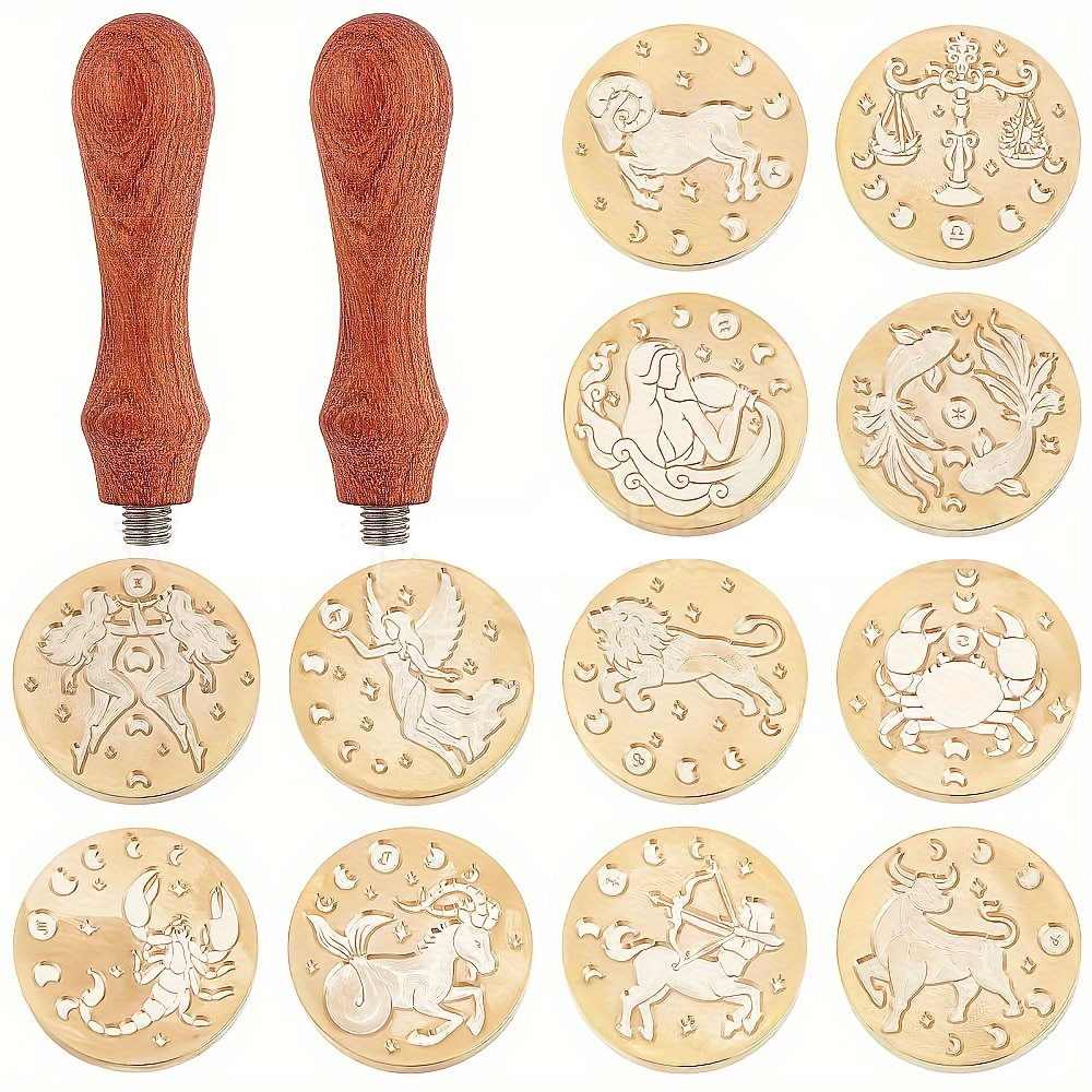 14pcs/set Zodiac Wax Seal Stam – обзор и цена Wax Seal Stamp Set