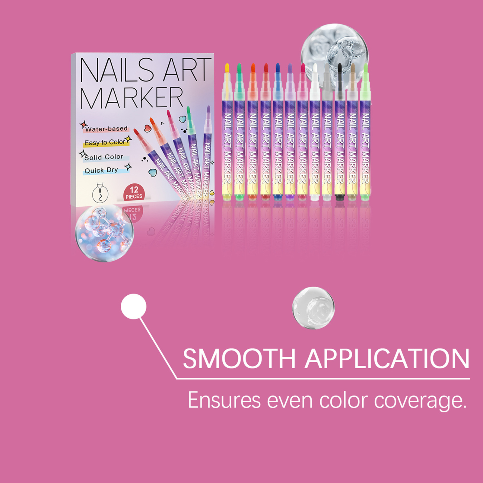 12Pcs Nail Art Pens With Fine  – обзор и цена Correction Pen Fine