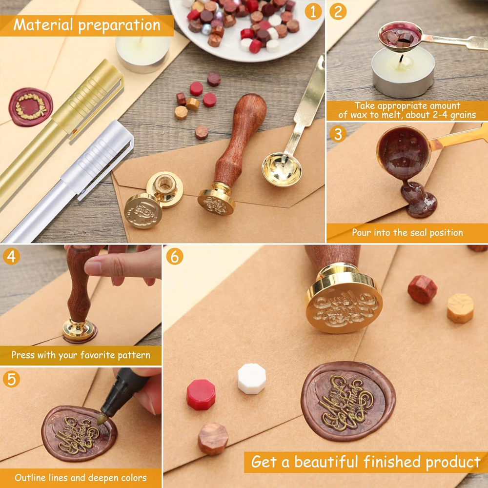 Custom Wax Seal Stamp, Persona – обзор и цена Wax Seal Stamp Set