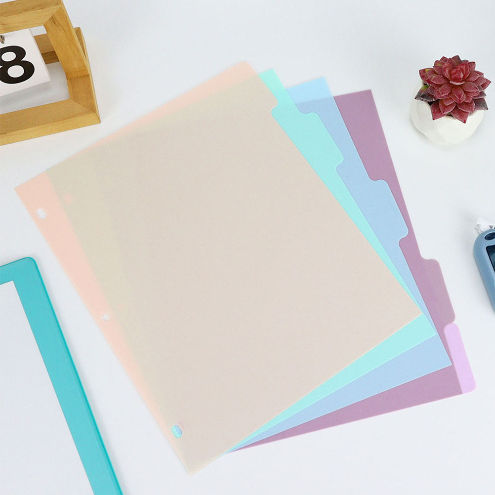 1Set Frosted PP Binder Divider – обзор и цена Tab Divider A4
