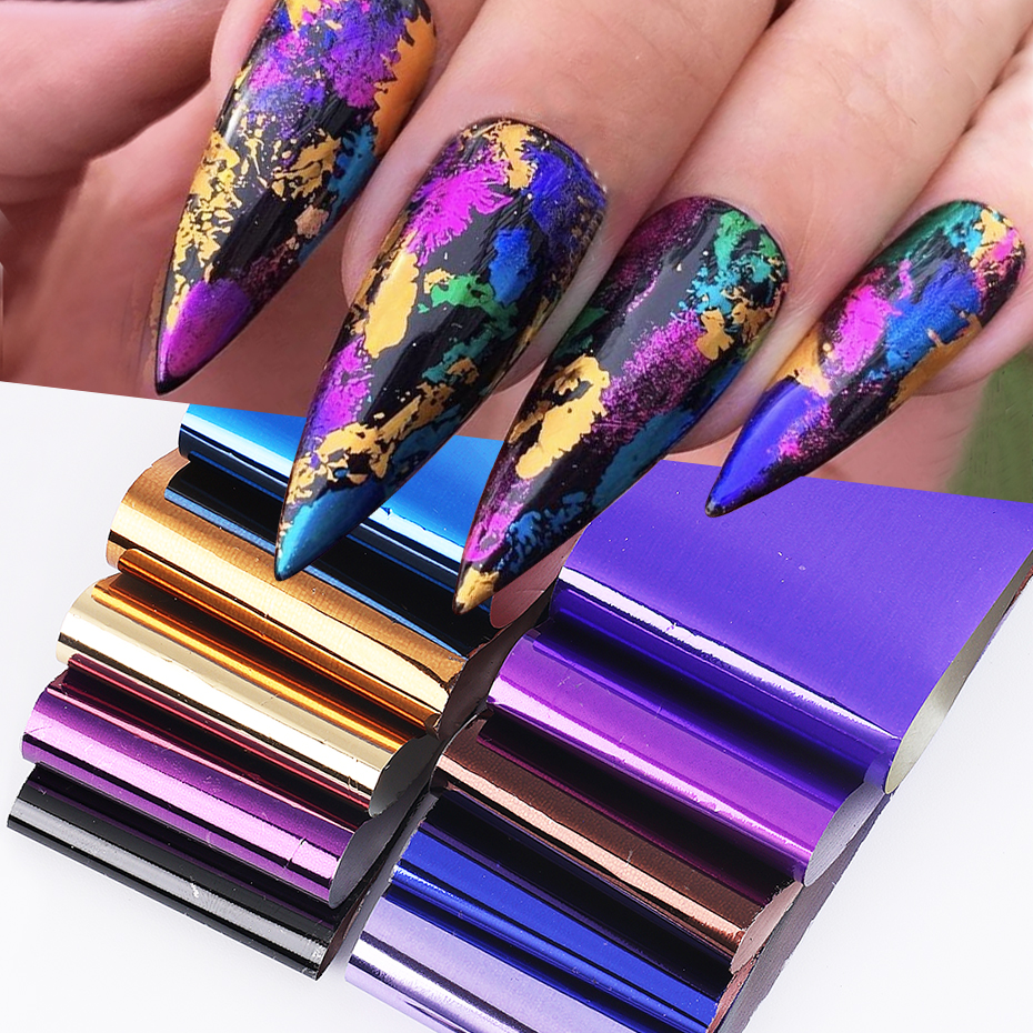 10pcs Metallic Nail Transfer F – обзор и цена Gel Refill Pack