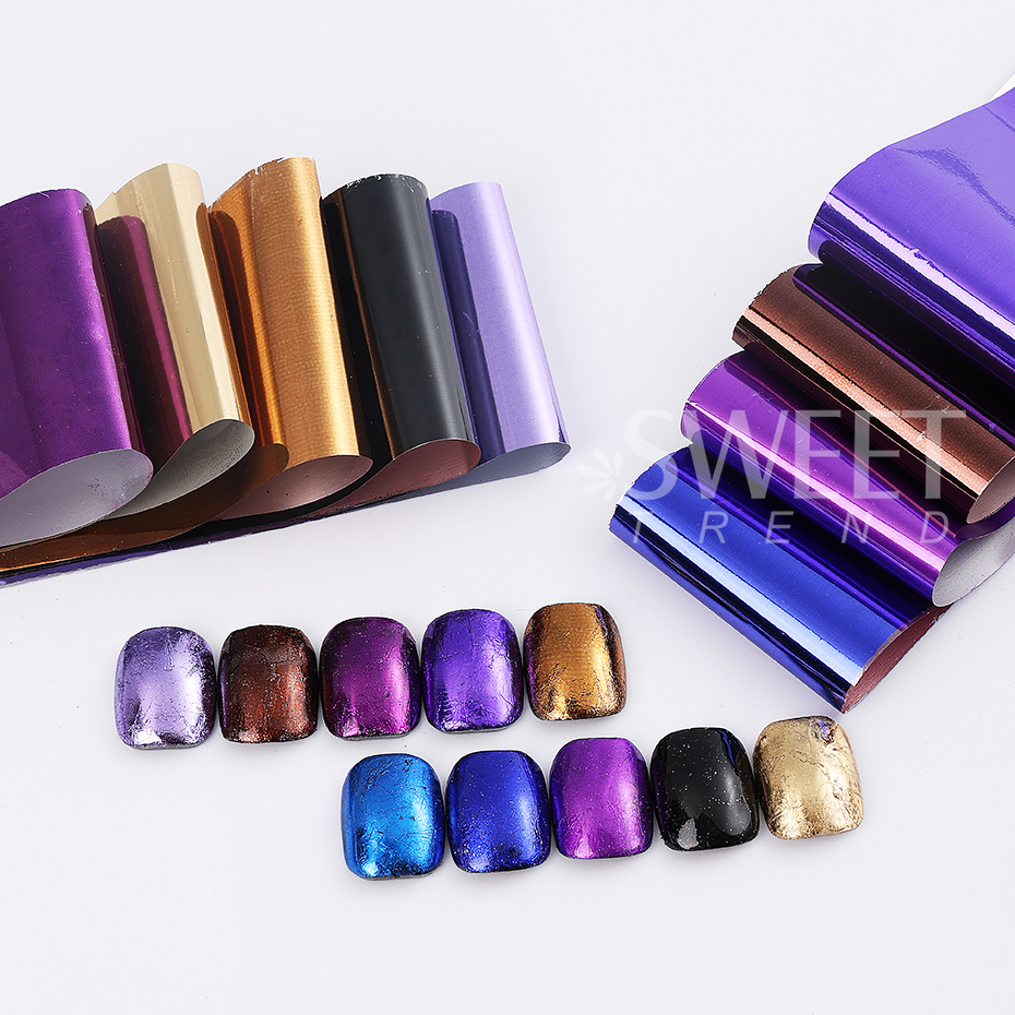 10pcs Metallic Nail Transfer F – обзор и цена Gel Refill Pack