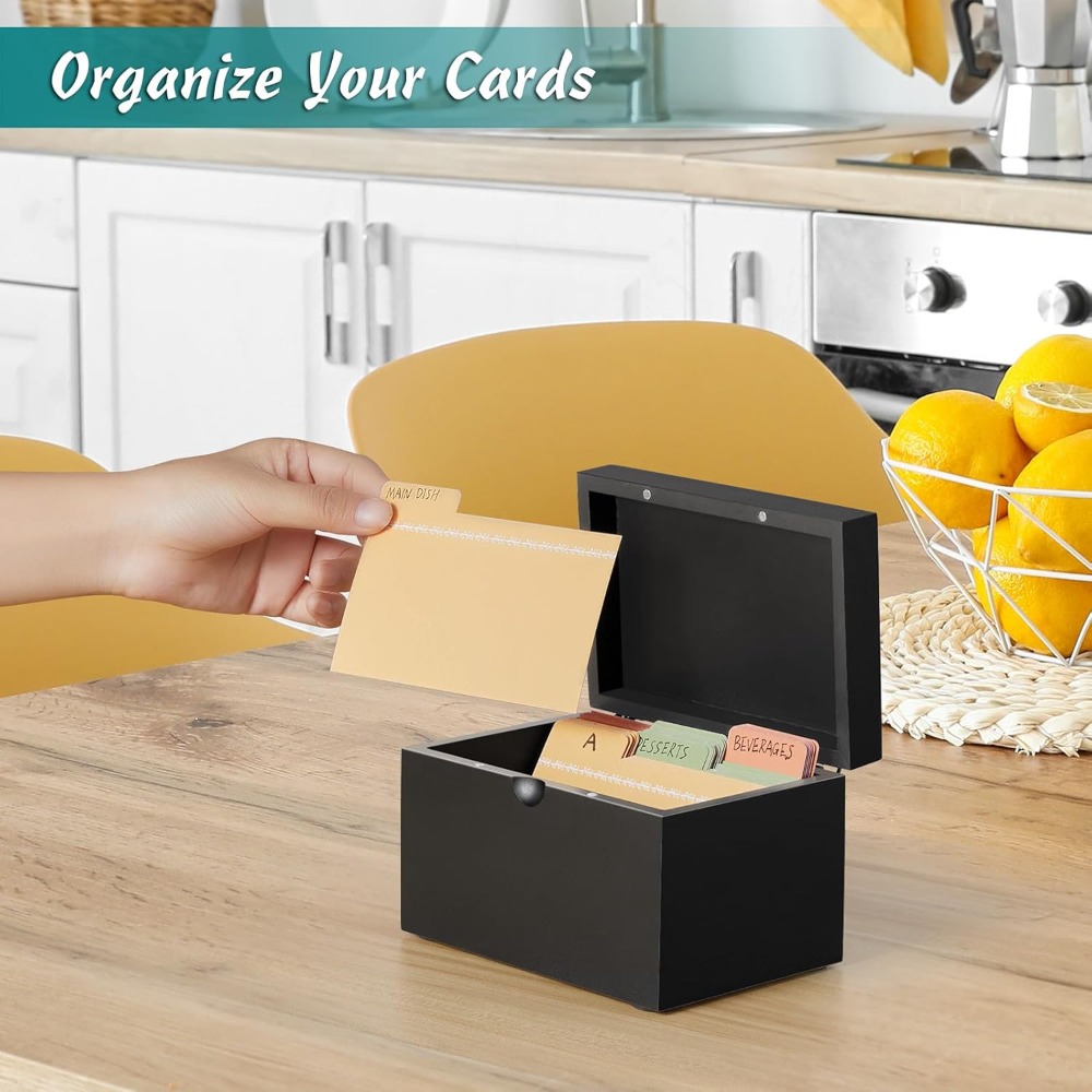 Wooden 3x5 Index Card Holder w – обзор и цена Card Index Box