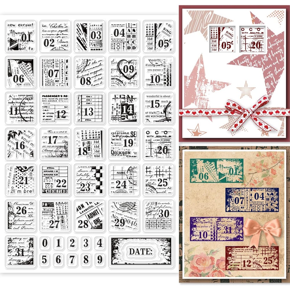 1Sheet Vintage Date Clear Stam – обзор и цена Rubber Date Stamp