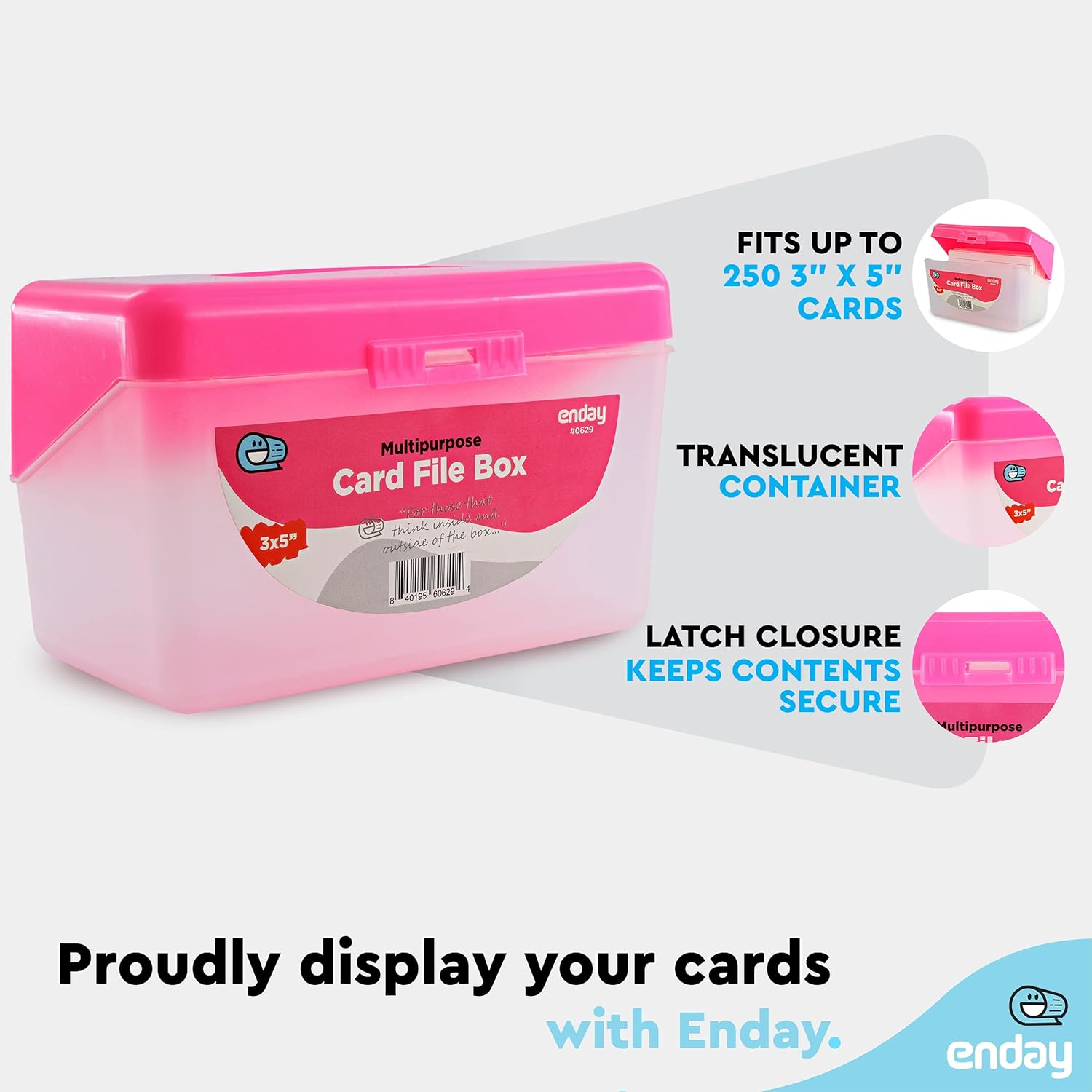 3x5 Index Card Holder Pink Pla – обзор и цена Card Index Box