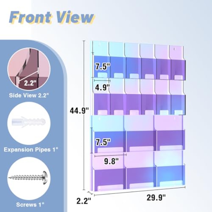 Iridescent Acrylic Wall Mounte – обзор и цена Magazine Holder Rack