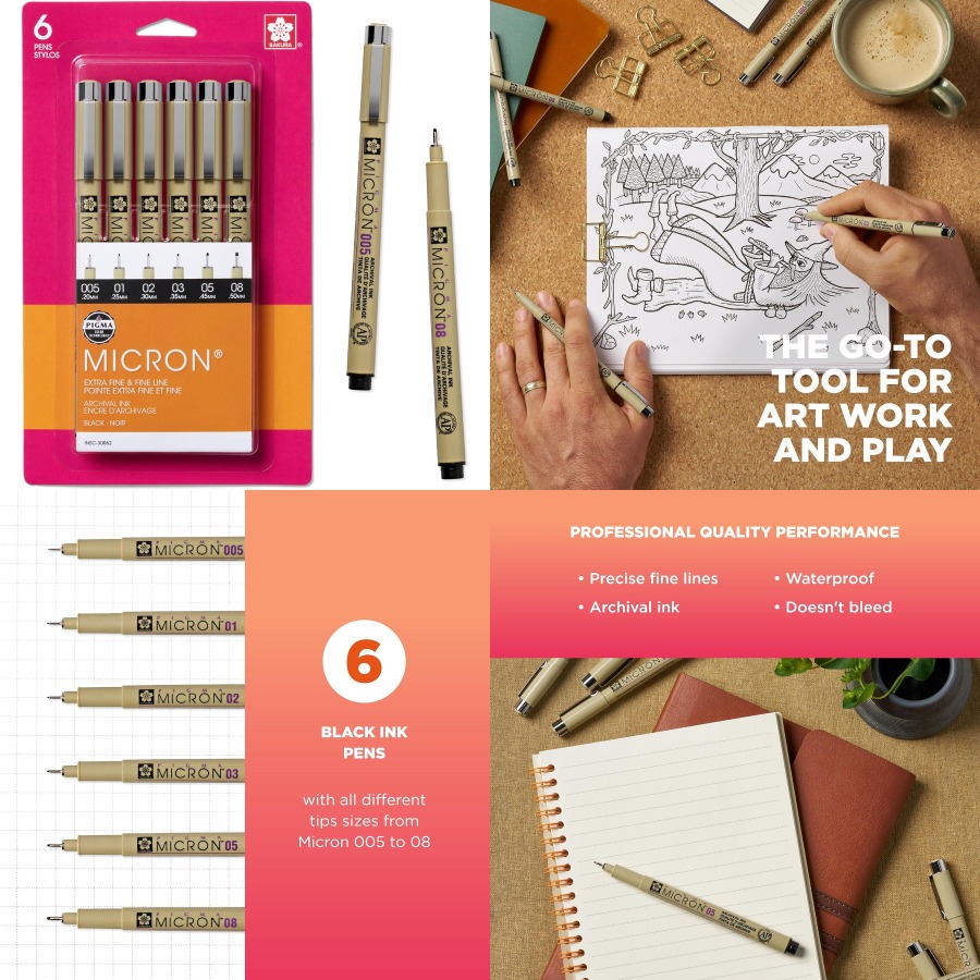 Pigma Micron Fineliner Pens wi – обзор и цена Archive Box Set