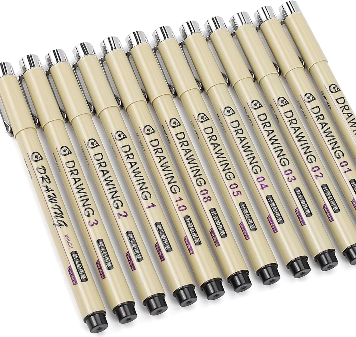 12 Black Micro Fineliner Drawi – обзор и цена Archive Box Set