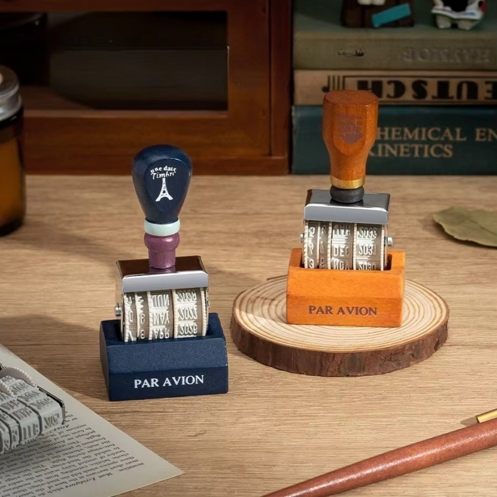 Retro Wooden Roller Date Seal  – обзор и цена Rubber Date Stamp