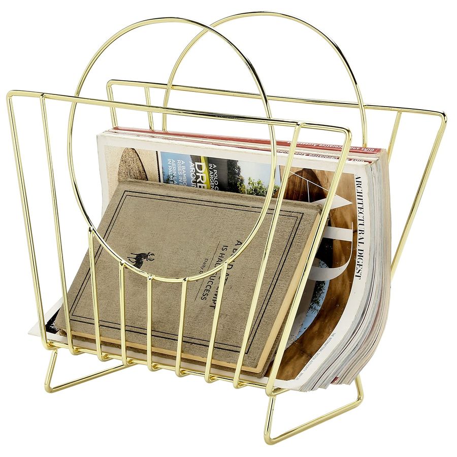 MidCentury Brass Plated Metal  – обзор и цена Magazine Holder Rack