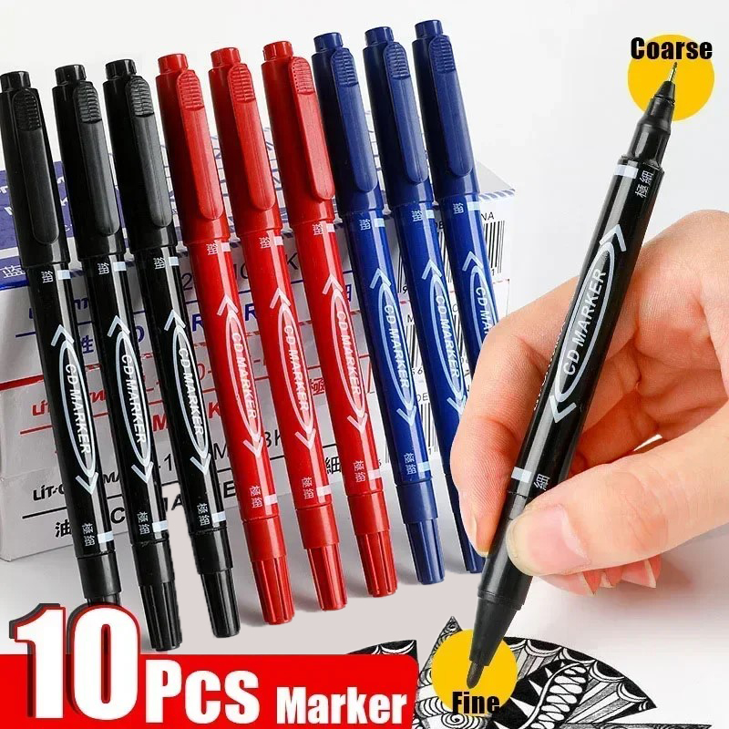 10Pcs Twin Tip Permanent Marke – обзор и цена Correction Pen Fine