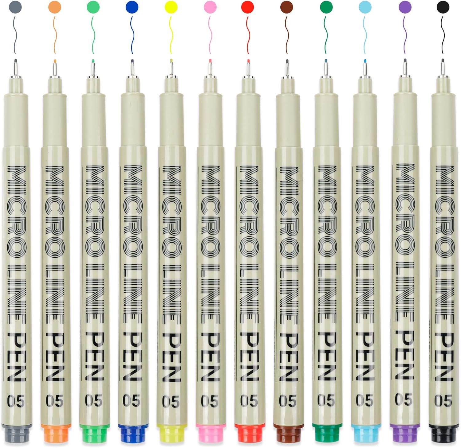 12 Colored Micro Pens 0.5mm, F – обзор и цена Archive Box Set