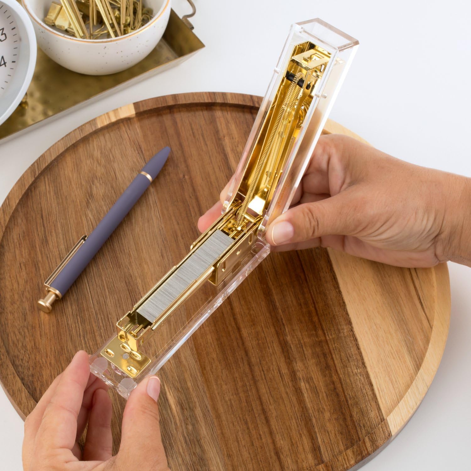 Clear Acrylic Gold Stapler for – обзор и цена Stapler Half Strip