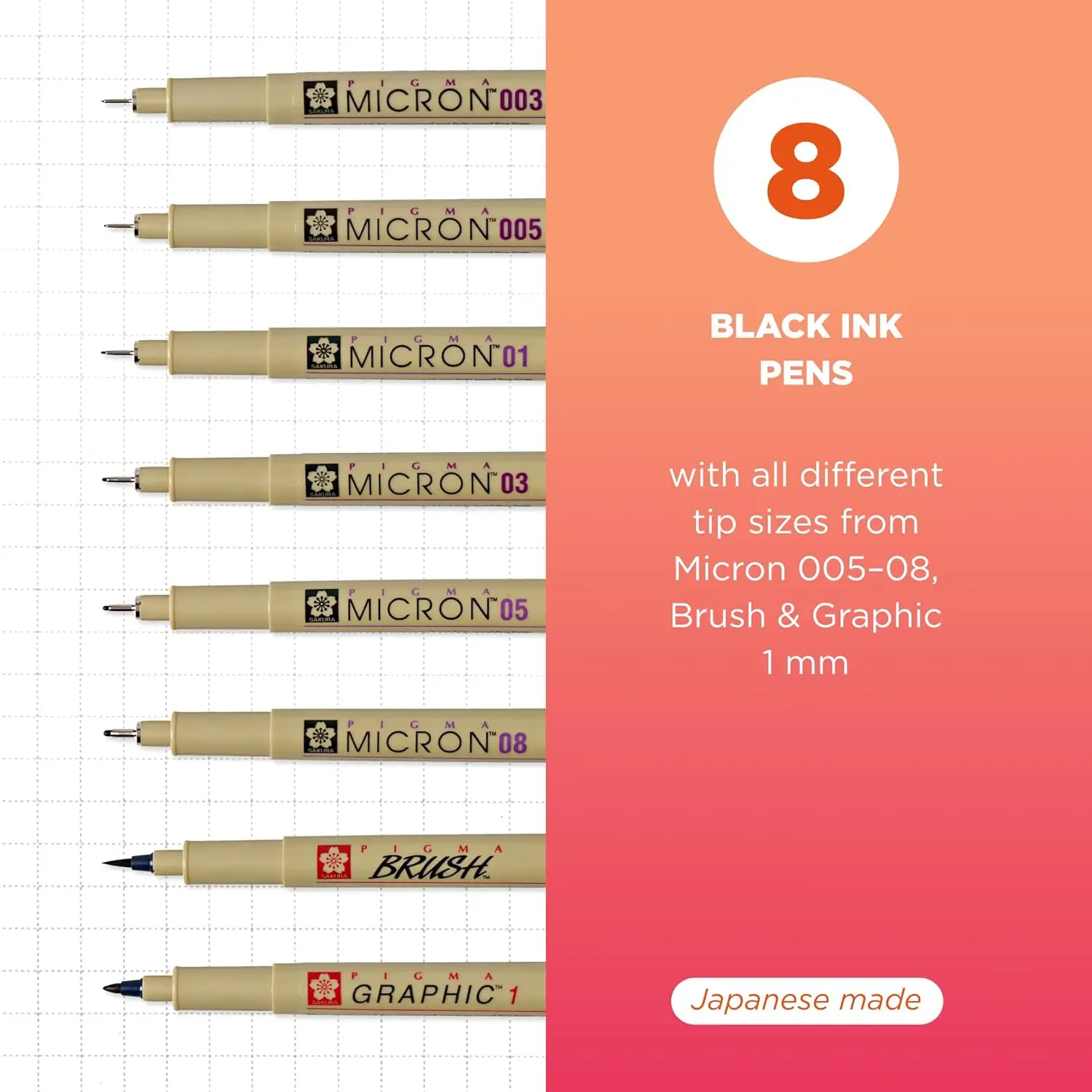 Fineliner Drawing Pens Set, 8  – обзор и цена Archive Box Set
