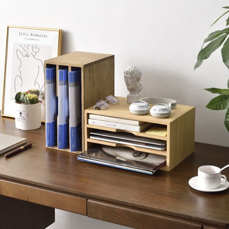 Wooden Desktop Organizer Paper – обзор и цена Magazine Holder Rack