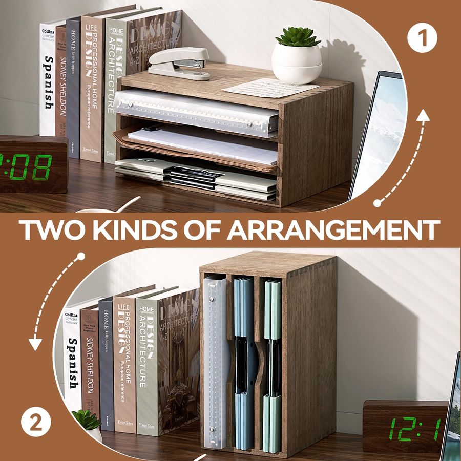 Wooden Desktop Organizer Paper – обзор и цена Magazine Holder Rack