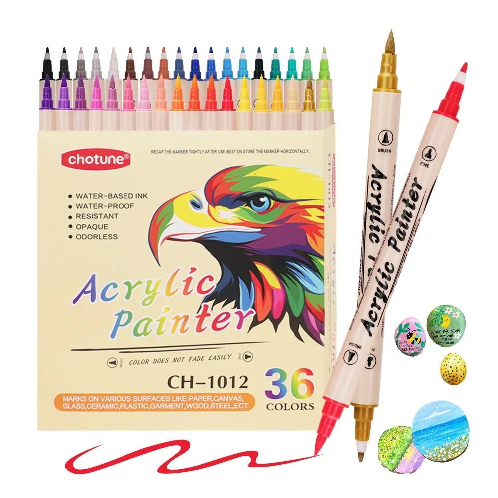 12-36 Colors Acrylic Paint Mar – обзор и цена Correction Pen Fine