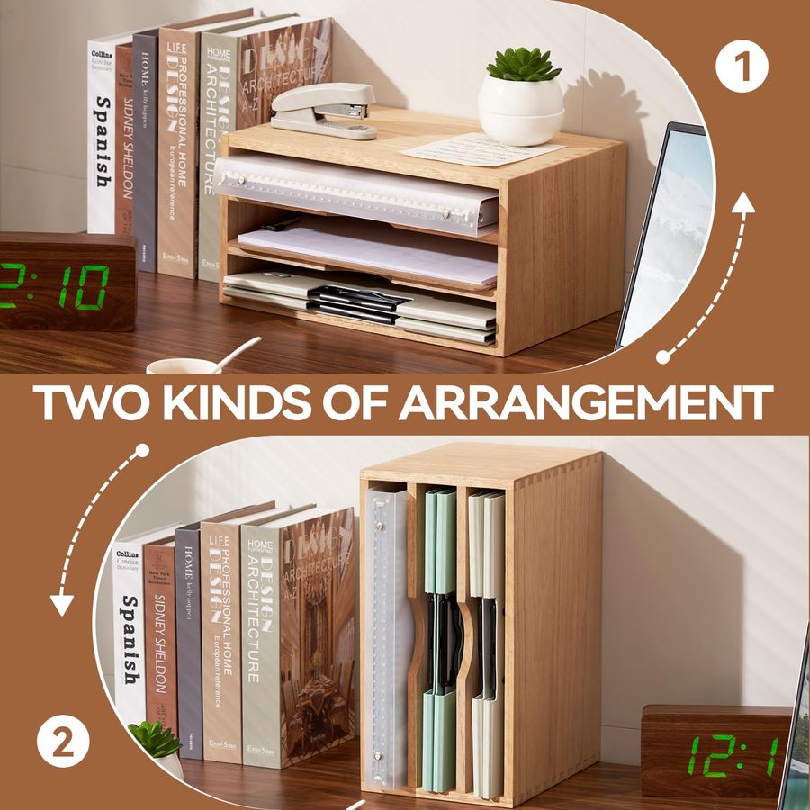 Wooden Desktop Organizer Paper – обзор и цена Magazine Holder Rack